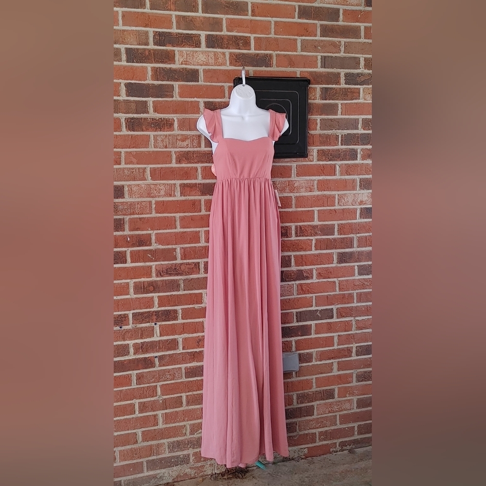 Show Me Your Mu Mu Dusty Rose Maxi Dress Size M (1604)